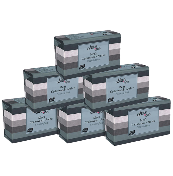 Mirah Belle Mens Cedarwood - Amber Soap (125gm Each)