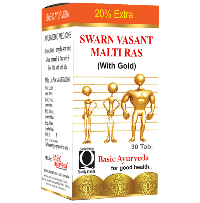 Basic Ayurveda Swarn Vasant Malti Ras with Gold