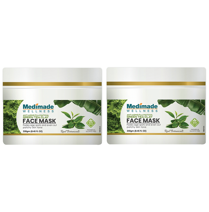 Medimade Wellness Anti Aging Fuji Matcha Green Tea Clay Face Mask (250gm Each)