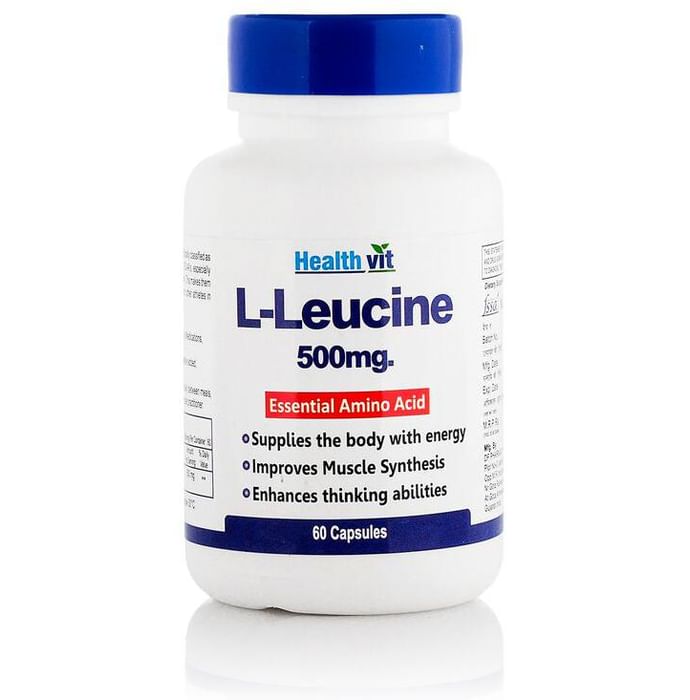 HealthVit L- Leucine 500mg Essential Amino Acid Capsule