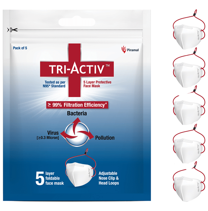 Tri-Activ 5 Layer Protective Face Mask with Head Loop