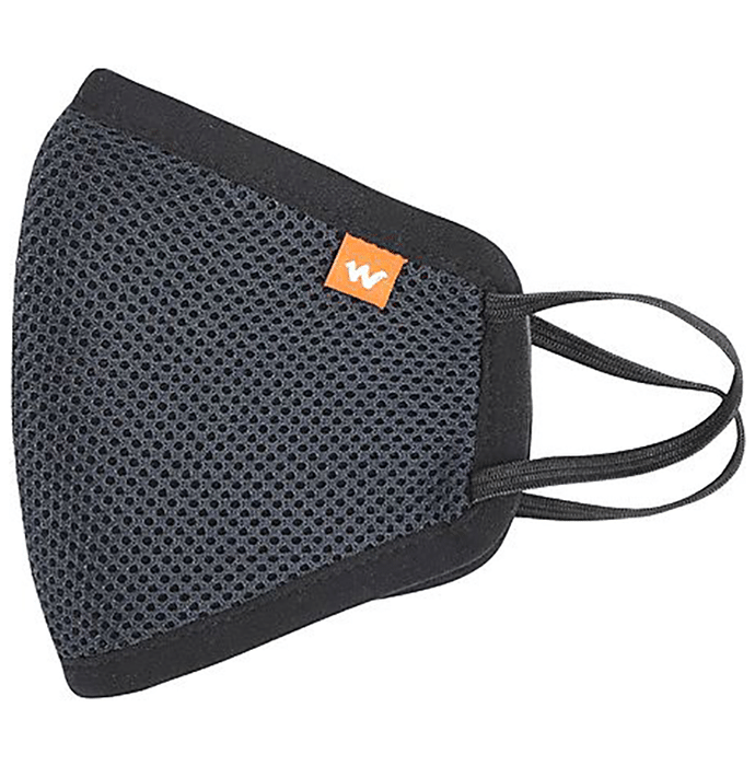Wildcraft HypaShield W95 Reusable Outdoor Protection Respirator Black Large Mask