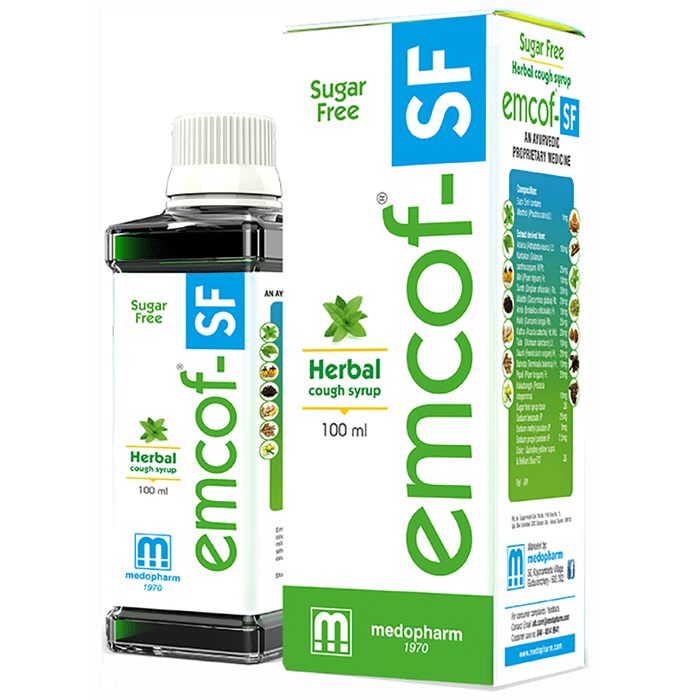 Emcof Herbal Cough Syrup Sugar Free