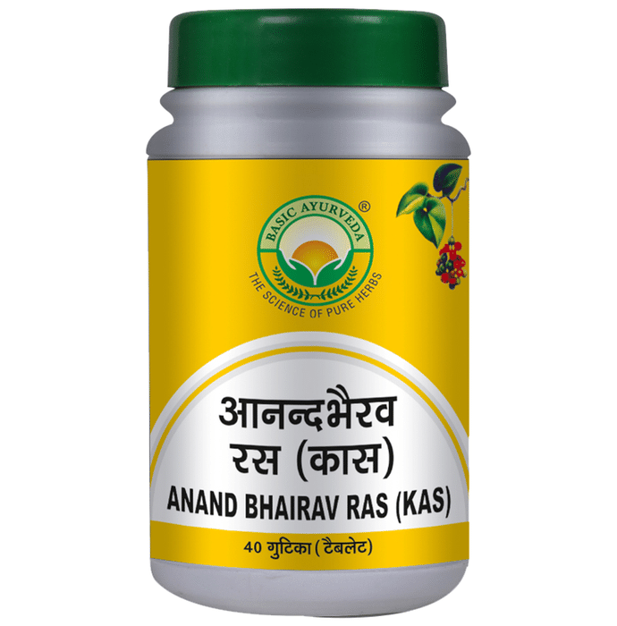 Basic Ayurveda Anand Bhairava Rasa (Kas) Tablet