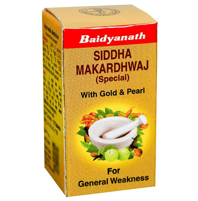 Baidyanath Siddha Makardhwaj Special with Gold & Pearl for General Weakness