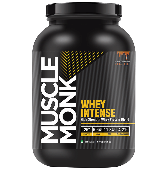 Muscle Monk Whey Intense High Strength Whey Protein Blend Royal Chocolate
