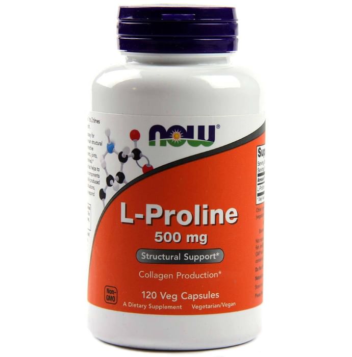NOW Foods L-Proline 500mg Veg Capsule