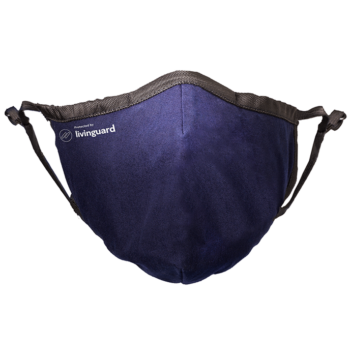 Livinguard Street 2 Layer Cotton Face Mask Medium Bombay Blue