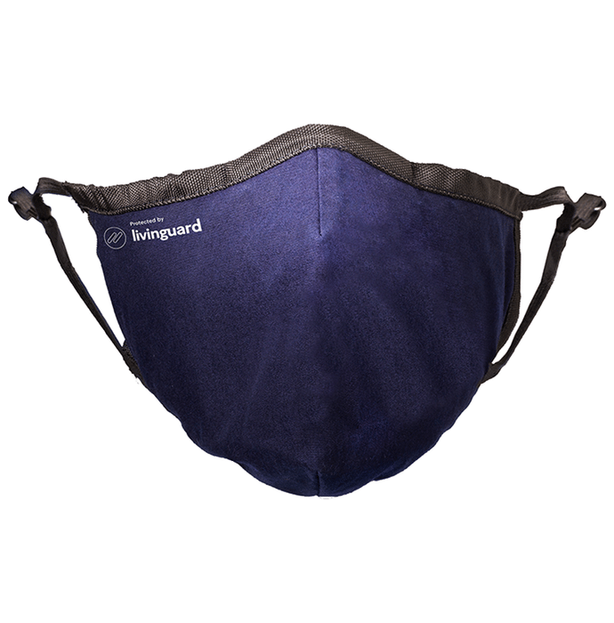 Livinguard Pro 3 Layer Cotton Face Mask Large Bombay Blue