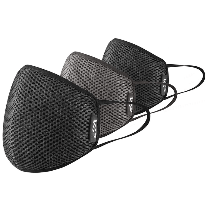VIP VSave Six Layer Protective Air Mesh Large 2 Black, 1 Grey Mask
