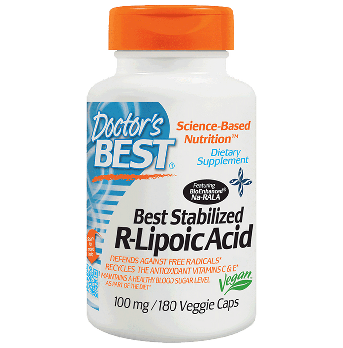Doctor's Best Stabilized R-Lipoic Acid 100mg Veggie Capsule