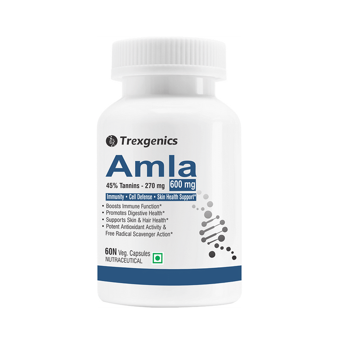 Trexgenics Amla 45% Tannins 600mg Veg Capsule