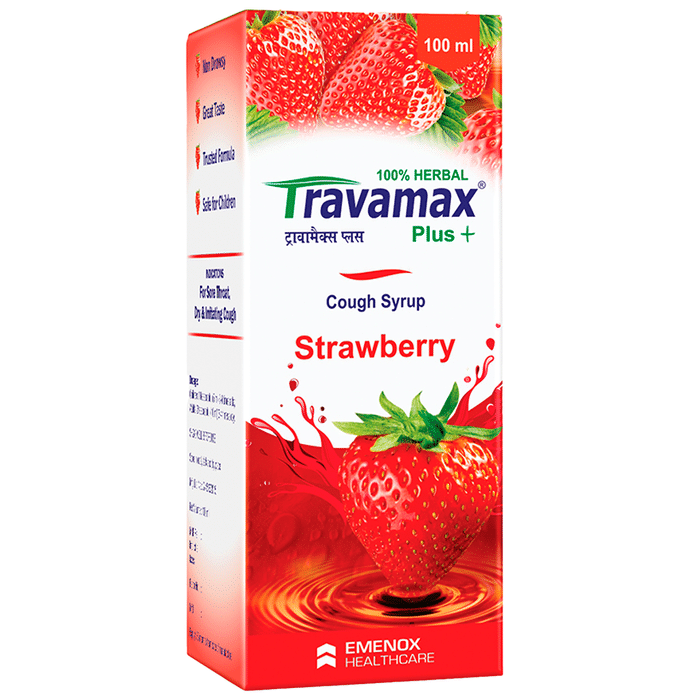 Travamax Plus Cough Syrup Strawberry