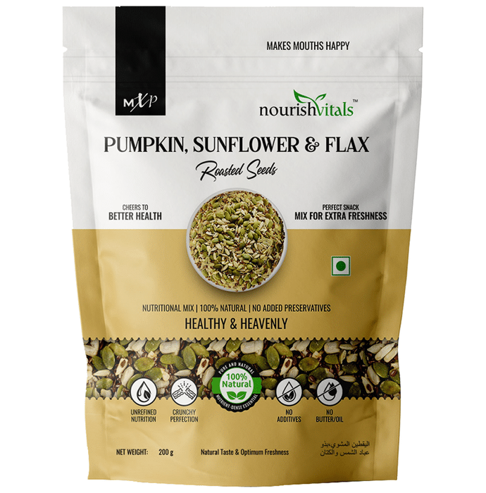 NourishVitals Pumpkin, Sunflower & Flax Roasted Seeds