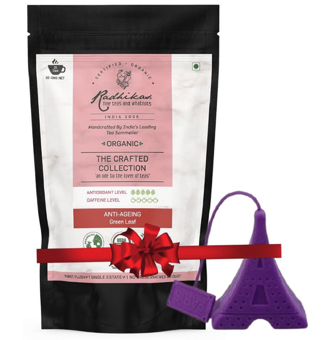 Radhikas Fine Teas Organic The Crafted Collection Tea Leaves Anti-Ageing Green Leaf