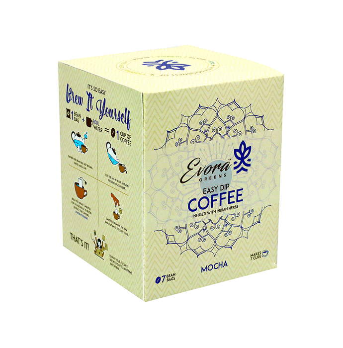 Evora Greens Easy Dip Coffee Bean Bag (12.5gm Each) Mocha