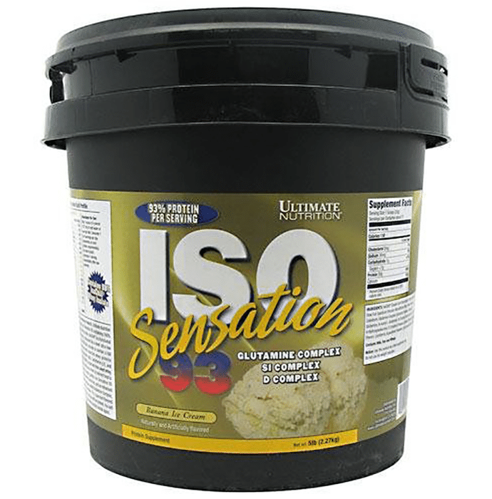 Ultimate Nutrition ISO Sensation 93 Whey Isolate Banana Ice Cream Powder