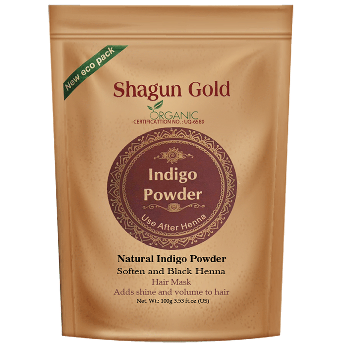 Shagun Gold Natural Indigo Soften & Black Henna Powder