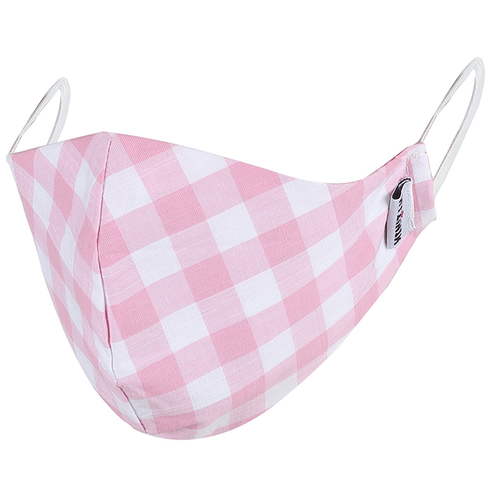 Hyzinik Anti-Viral Reusable Comfortable Face Mask Pink and White Checks