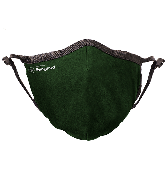 Livinguard Pro 3 Layer Cotton Face Mask Large Olive Green