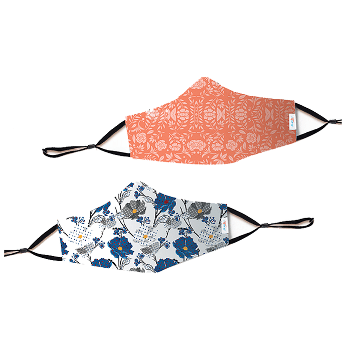 Juski Reusable Anti-Microbial Protective Mask Nature & Flower Print for Women