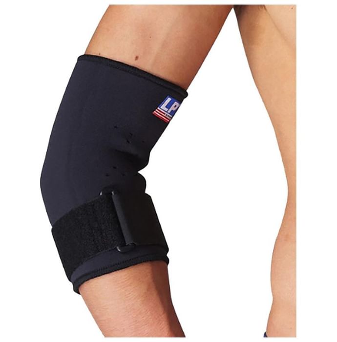 LP 723 Neoprene Tennis Elbow Support with Strap Medium Black