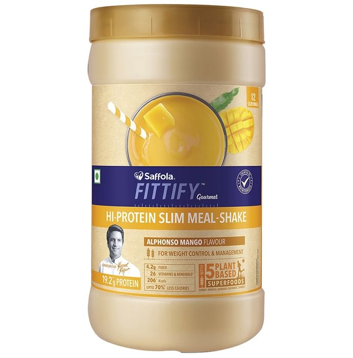 Saffola Fittify Gourmet Hi-Protein Slim Meal-Shake Alphonso Mango