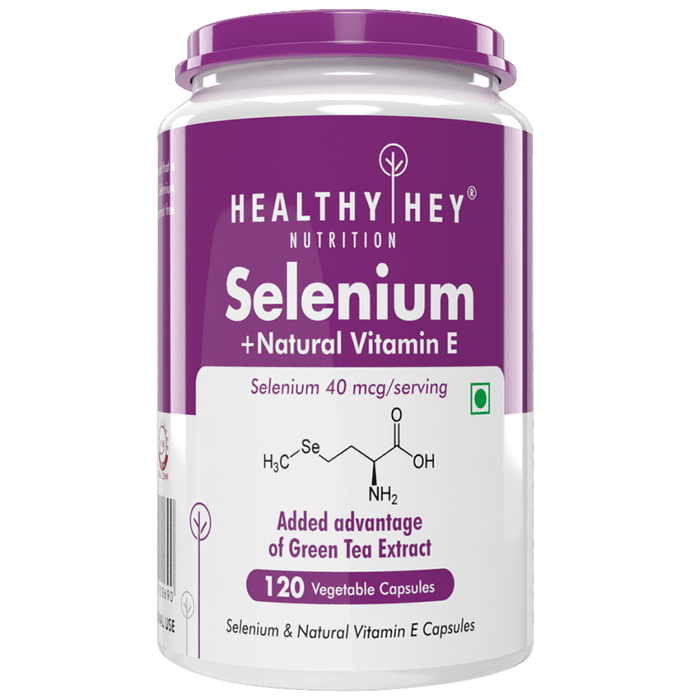 HealthyHey Nutrition Selenium+Natural Vitamin E Vegetable Capsule