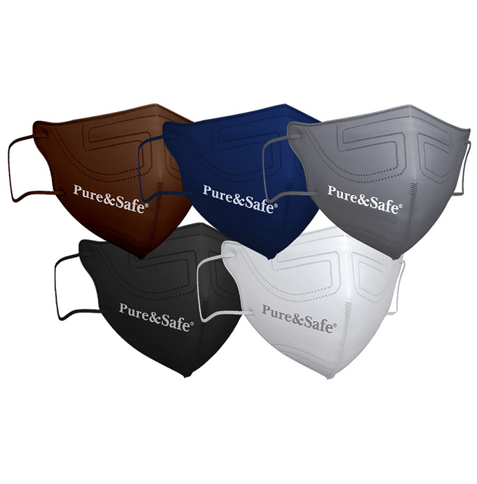 Pure & Safe Kids N95 Mask Black, Blue, Brown, Grey, White