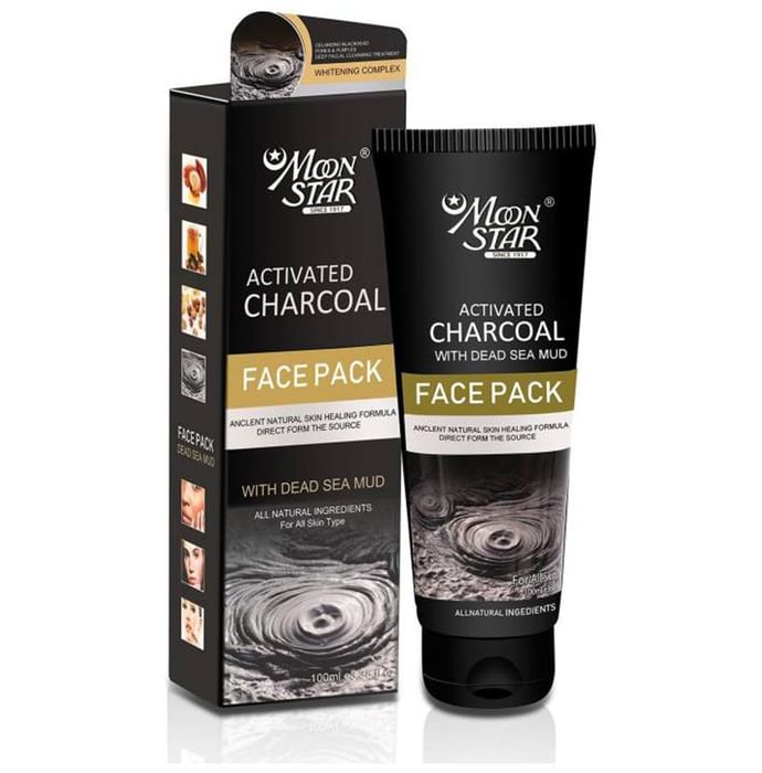 Moon Star Face Pack Activated Charcoal