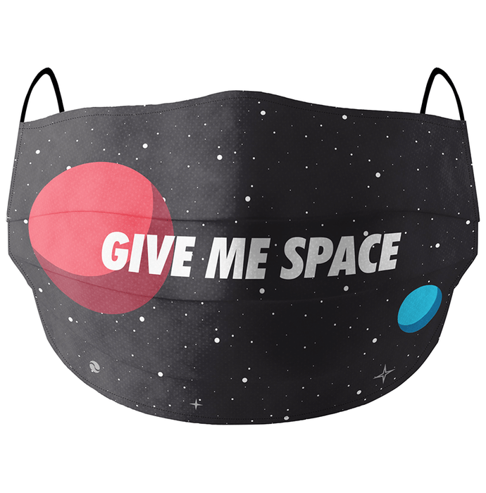 Soxytoes Cotton Face Mask Free Size Black Give Me Space