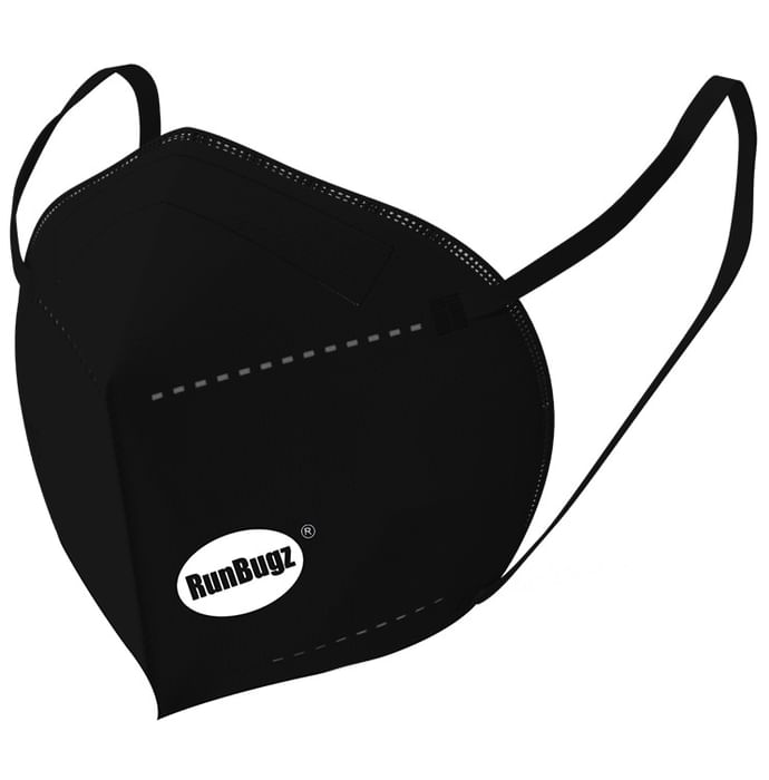 Runbugz Black N95 Disposable Mask for Adults