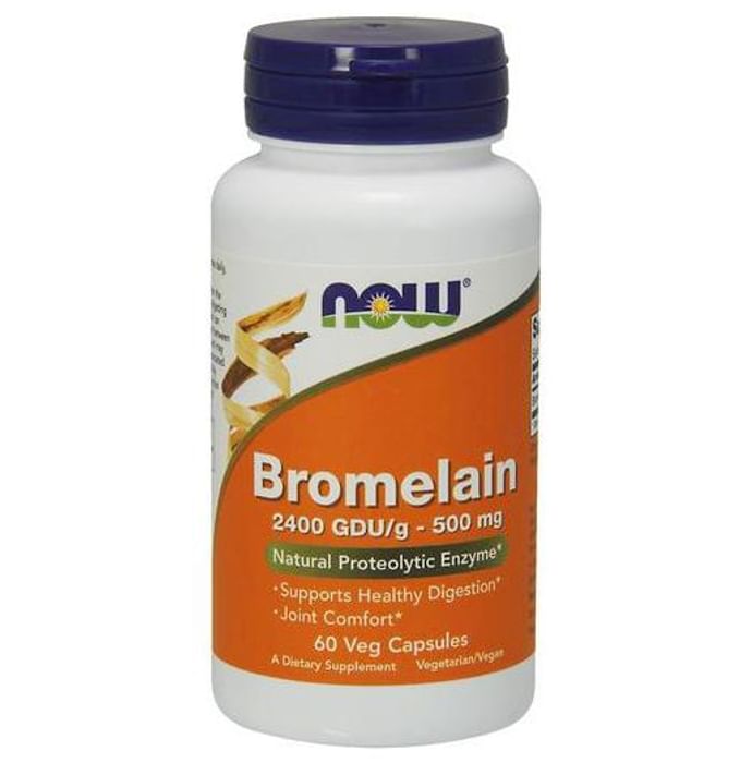 NOW Foods Bromelain 2400GDU/500mg Veg Capsule