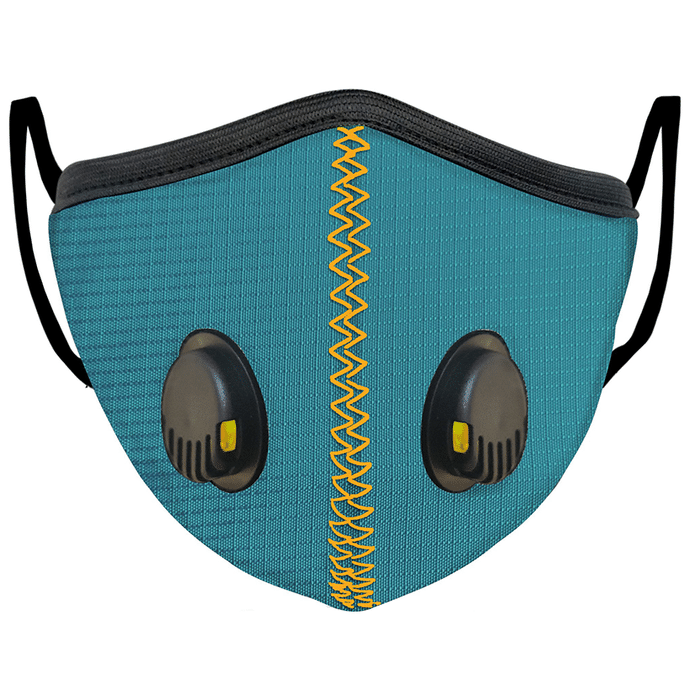 SanNap N95 Anti Pollution Reusable & Washable with Twin Breathing Valves Face Mask Teal