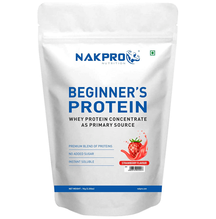 Nakpro Nutrition Beginner's Protein Whey Protein Concentrate (1kg Each) Strawberry