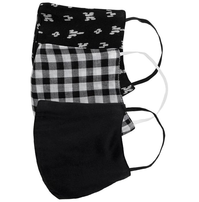 Faballey Raven 3 Ply Balloon Reusable Mask Set