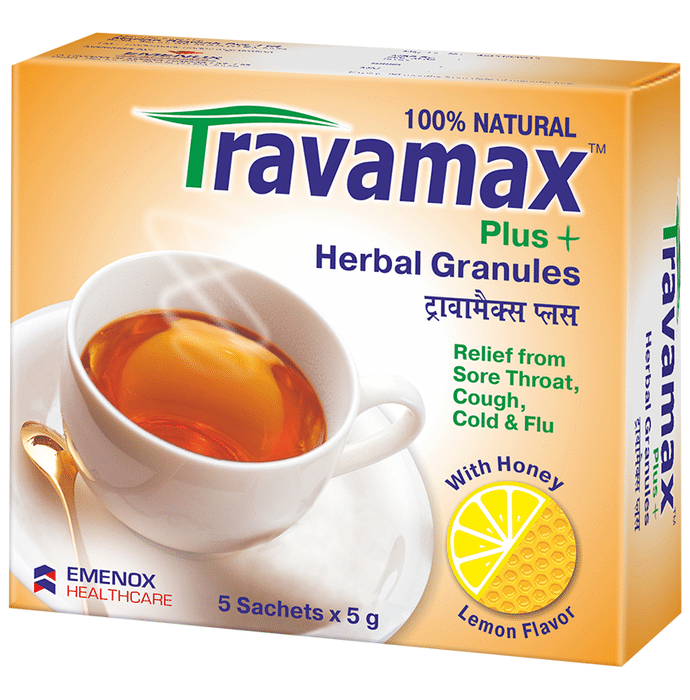 Travamax Plus Herbal Granules Sachet (5gm Each) Honey lemon