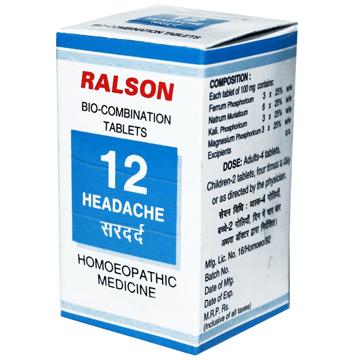 Ralson Remedies Bio-Combination 12 Tablet