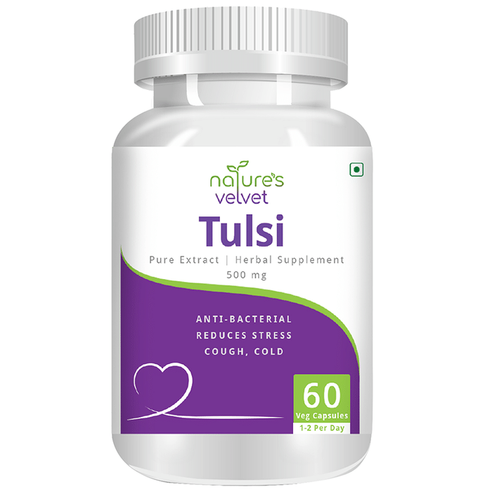 Nature's Velvet Tulsi Pure Extract 500mg Capsule