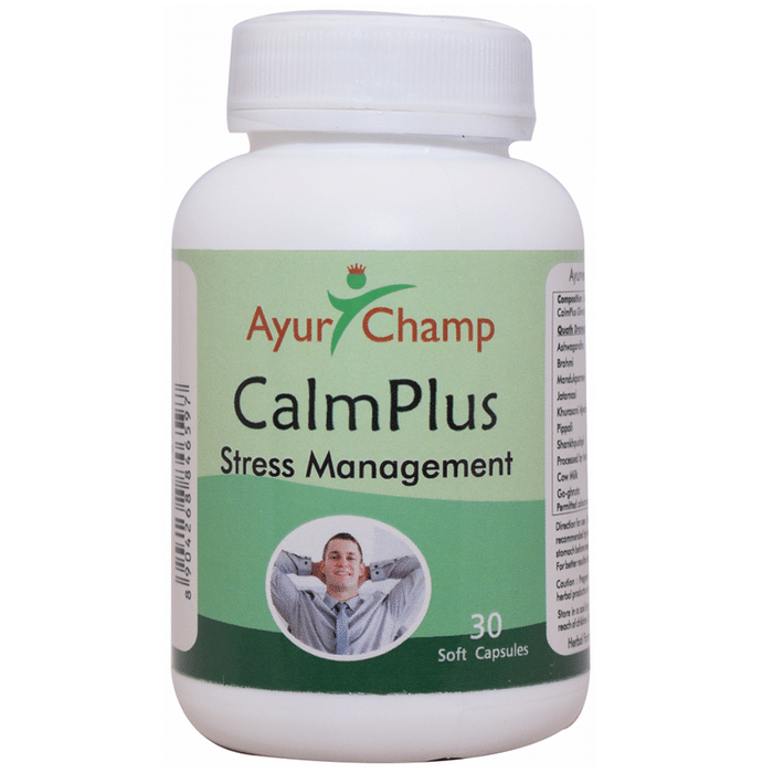 Ayur Champ Calmplus Stress Management Soft Capsule