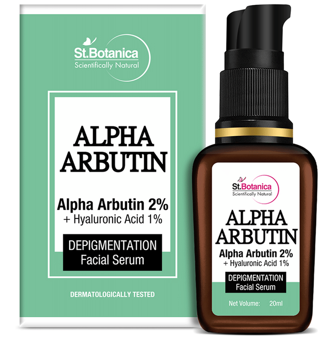 St.Botanica Alpha Arbutin 2% + Hyaluronic Acid 1% Depigmentation Facial Serum