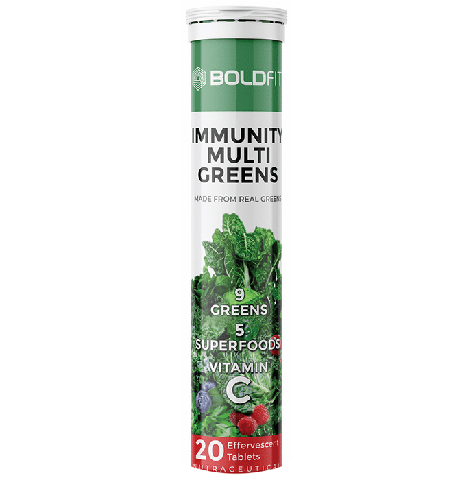 Boldfit Immunity Multi Greens Effervescent Tablet (20 Each)