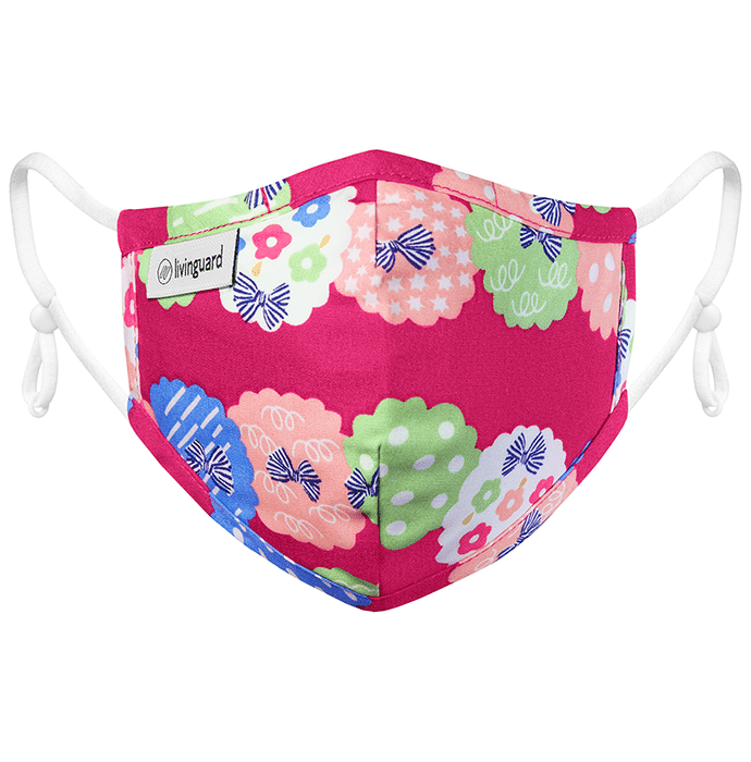 Livinguard Kids Street Mask XS Aop Choco Paper Print Pink