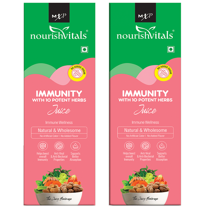 NourishVitals Immunity With 10 Potent Herbs Juice (500ml Each)