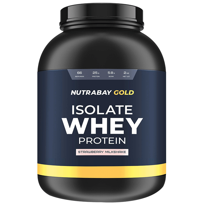 Nutrabay Gold Isolate Whey Protein Strawberry Milkshake