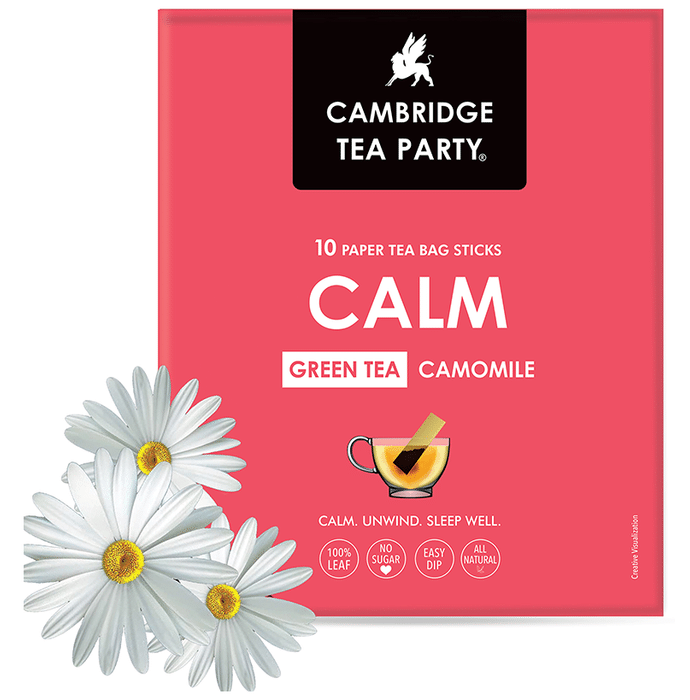 Cambridge Tea Party Green Tea Paper Tea Bag Sticks (10 Each) Calm