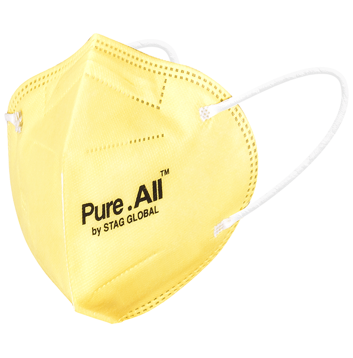 Pure.All N95 FFP2 Protective 5 Layer Washable & Reusable Mask Yellow