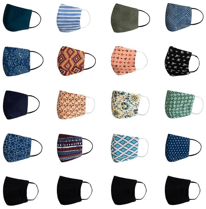 Faballey Natty 3 Ply Balloon Reusable Mask Set
