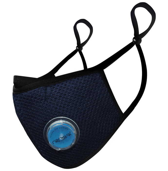 Oromask O1 Plus+ 6 Layer Protection Mask with Respiratory Valve Blue
