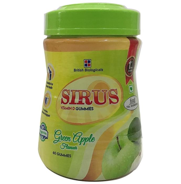 Sirus Vitamin D Gummy Green Apple